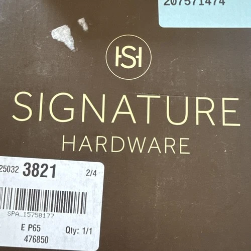 signature hardware 8" modern round rainfall shower head 1.8 gpm brushed gold - Picture 5 of 5