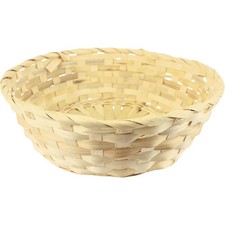 Woven Round Large Bamboo Gift Wrapping Hamper Basket Home Decor 29cm