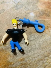 Johnny Bravo Cartoon Network Keychain Backpack Buddy ~ Vintage ~ NEW