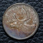 1958 CANADA - 25 CENT QUARTER .800 SILVER - Elizabeth II - Deep Orange Toned