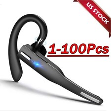 Trucker Wireless Bluetooth 5.1 Earpiece Headset Mic Earbud Noise Cancelling Lot