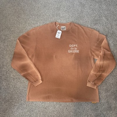 Gallery Dept French Souvenir Long Sleeve T Shirt Vintage Brown Sz