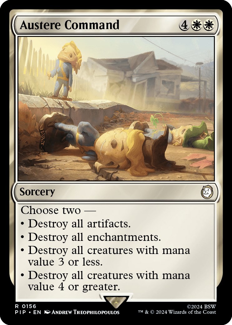 Austere Command - 156 - NM - Universes Beyond: Fallout - MTG
