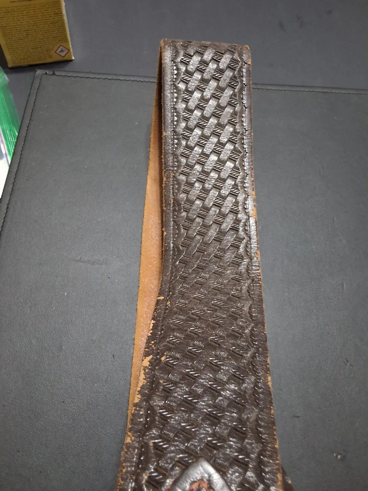 КОЖАНЫЙ РЕМЕНЬ РЕЙНДЖЕРА ВЕСТЕРН КОЖА ЧЕРНЫЙ ТИСНЕНЫЙ РЕМЕНЬ РУЧНОЙ РАБОТЫ O9E5W-38 - Изображение 2 из 4