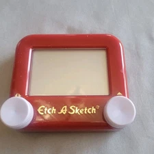 Ohio Art Pocket Etch A Sketch Toy 4 in. x 3.75 in. Tested And Works Mini 