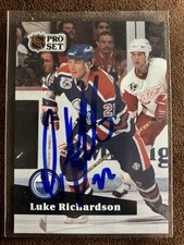 Set Pro dédicacé 1991-92 - Luke Richardson Edmonton Oilers #387