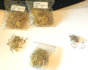 Authentic Jewelry FINDINGS BULK LOT - French Hook ~Ear Wire Earrings Gold Plated + more