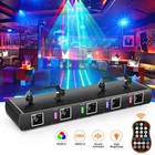 5 Lens 5 Beam RGBYC Party DJ Laser Stage Light w/Remote Projector DMX Disco Show