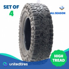 Set Of 4 Used Lt 28575r18 Goodyear Wrangler Duratrac 129126q - 8-9.532 Set Of 4 Used Lt 28575r18 Goodyear Wrangler Duratrac 129126q - 8-9.532