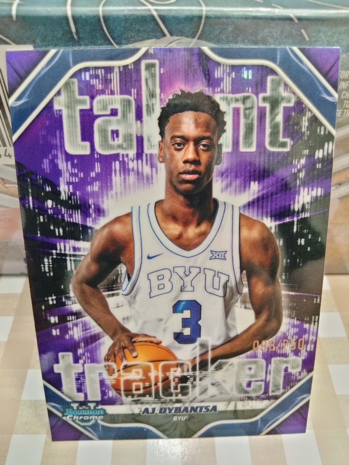 2025-26 Bowman AJ Dybantsa Talent Tracker Purple Refractor /250!