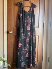 Robbie Bee 100% Silk Dress Size 16W Whimsigoth Witchy Fairy