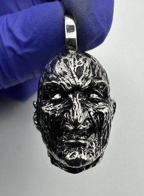 925 Sterling Silber individueller 3D Freddy Krueger Kopf Anhänger 1,3'' | W035