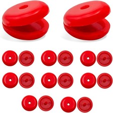 10 Sets Seat Belt Button Stop Snap-on Plastic Seatbelt Stopper Clip Red 10 Sets Seat Belt Button Stop Snap-on Plastic Seatbelt Stopper Clip Red