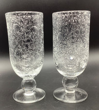 Juego de 2 copas/vasos de agua Southern Living Bella Luna, vidrio burbuja 7,25”