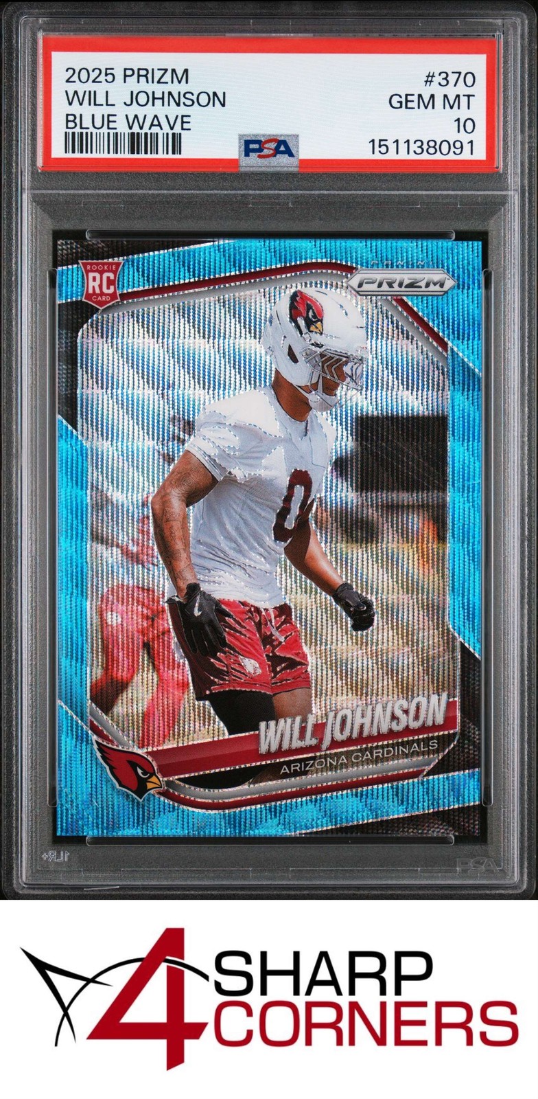 Will Johnson Panini Prizm #370 Blue Wave