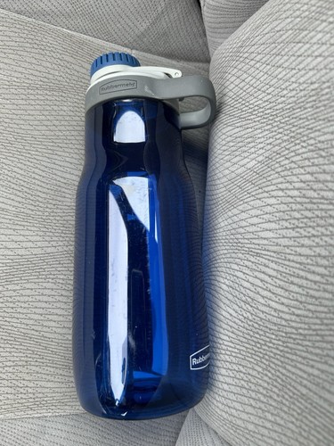 Botella de agua Rubbermaid a prueba de fugas Chug 32 oz azul náutico tapa giratoria - Imagen 7 de 13