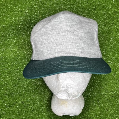 Vintage Wool SnapBack Hat blank NWOT Grey & Green 90s Cap 