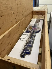 RARE 8FT Vintage Taco Bell Neon -Authentic UL Listed - Working-W/ Original Crate