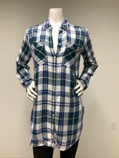 Express Flannel Shirt Dress Plaid Women's Size Medium, Preowned.