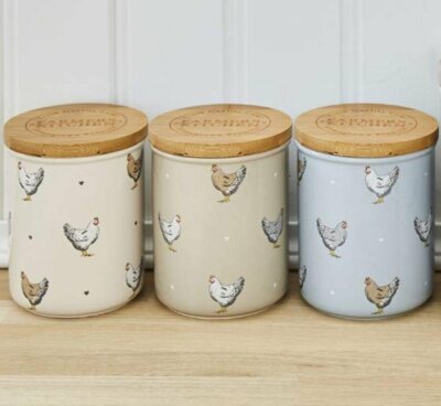 chicken tea coffee sugar canisters
