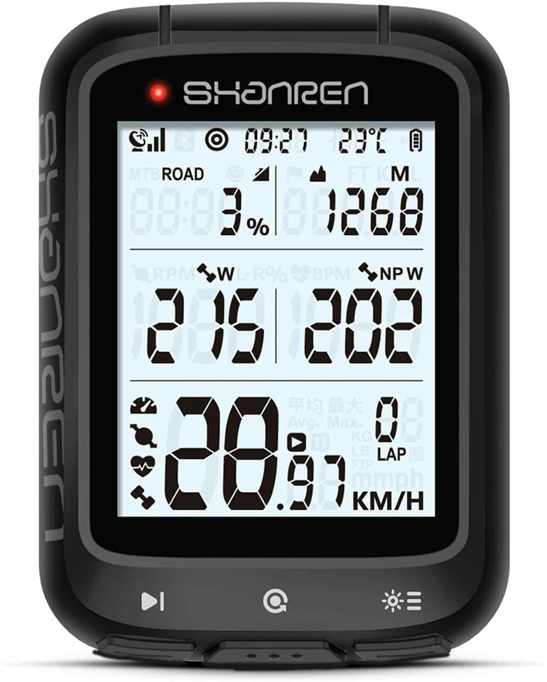 SHANREN MILES GPS-Fahrradcomputer BLE, ANT+ synchronisiert mit Fahrrad-Rücklicht - Bild 2 von 4