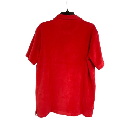 Kahuna Bay by Visitor Red Terry Cloth Polo Shirt Short Sleeve Sustainable L - Picture 10 of 10