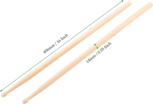 15 Pairs 5A Drum Sticks, Classic Wood Tip Drumstick Bulk, Maple Drum... - Photo 2/7
