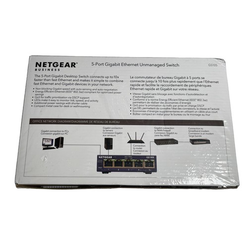 NETGEAR GS105 5-Port 10/100/1000 Gigabit Ethernet Unmanaged Switch (NEW) - Picture 5 of 5
