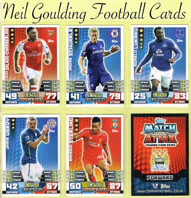Topps MATCH ATTAX 2014-15   PREMIER LEAGUE   Fußballkarten #1 bis #180