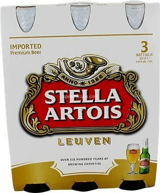 Birra stella artois cl 33 cartone da 3 pz