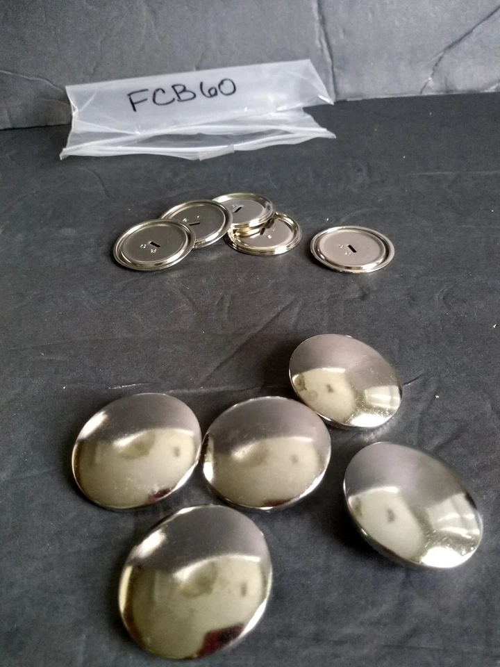 5 Custom Round Metal Button to Cover Clasp 1 Set 2 Pcs 1 1/2" Diameter Multi Use - Image 2 of 4