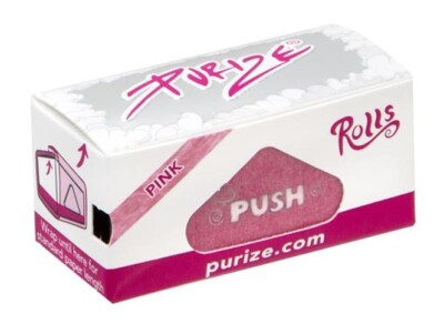4x PURIZE  PINK Rolls Zigarettenpapier auf der Rolle Blättchen King Size endlos