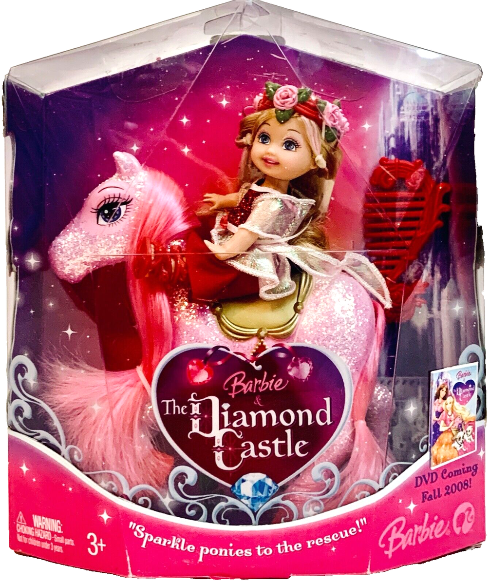 Mattel 2008 Barbie The Diamond Castle Kelly Doll Pink Sparkle