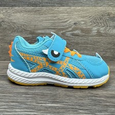 Asics Contend 7 TS School Yard Kid Shoes Size K4 Shark Fish Aquarium Blue Orange