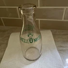 Vintage Quart Clear Glass Milk Bottle Mell-O- Maid Guards Your Health