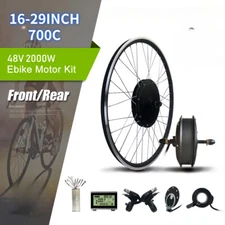 48V 2000W Front/Rear Hub Motor Wheel Electric bike Conversion Kit 16-29inch/700c