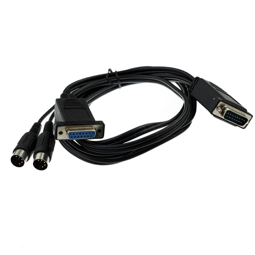 MIDI Joystick Cable Wire Cord Game Port DB15 DIN 5 Pin Sound Card Wire/Cord 1.8M - Picture 1 of 4