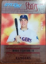 2005 DONRUSS STUDIO OMAR VIZQUEL CLEAR ACETATE GOLD SP /500 CARD #S-48 NM/MT