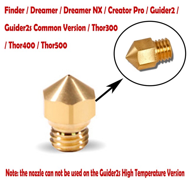 Lot De 10 Buses Laiton 0.4mm M7 Pour Imprimantes 3D FlashForge