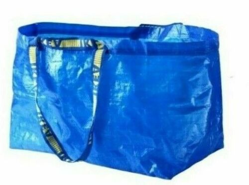 NEW IKEA Slukis Blue Large Reusable Laundry Tote Shopping Bag Limited Edition - Picture 10 of 22