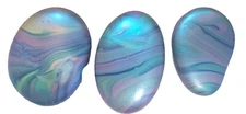 acrylic iridescent paint paperweights,set of 3