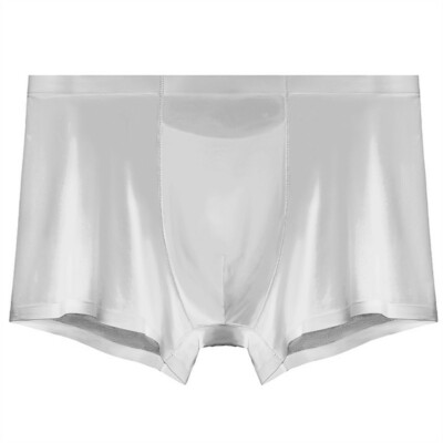 Mens Breathable Comfy Ice Silk Boxer Briefs Shorts Bulge Underpants Underwear