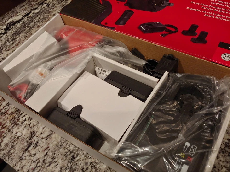 Snapon Tools 14.4 V 3/8" Drive MicroLithium Cordless Impact Wrench Kit- RED - Image 4 of 4