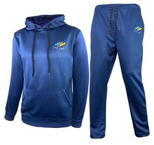 Mens Full Tracksuit Set Pullover 2 Pieces Hooded Sweatshirt Joggers Bottoms Gym