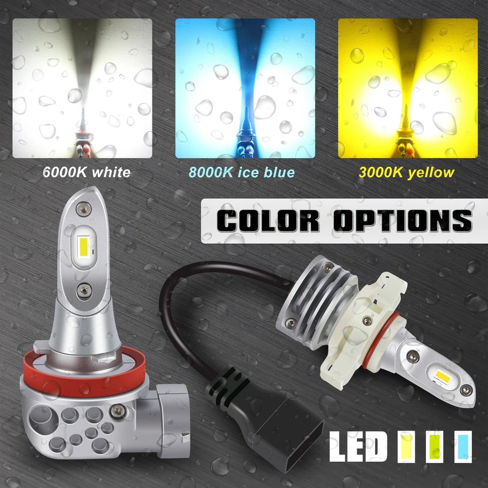 5530 LED Fog Light Bulbs,All Metal One Piece Heavy Duty, 2504,5202,9006,9145,H11 - Image 3 of 4
