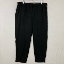 Eileen Fisher Black Soft Lyocell Crop Pants size Large