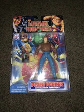 New 1997 Marvel Universe Toy Biz Spiderman Animated Peter Parker Figure SEALED