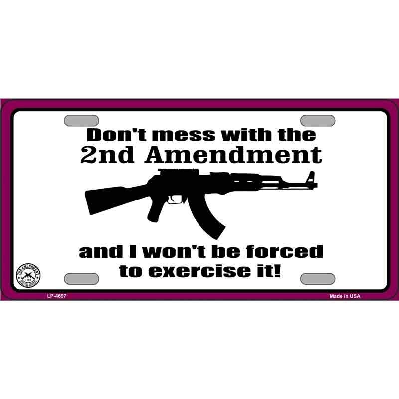 MINI License Plate Sign Tag for Home I Wont Be Forced To Use It Metal