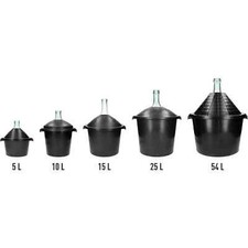 Weinballon mit Korb Glasballon Gäreimer Gärballon Gärbehälter mit Kunststoffkorb