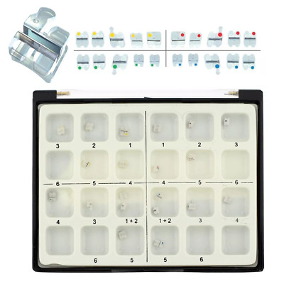 Orthodontic Ceramic Brackets Metal Slot Aesthetic Braces Roth MBT 022 3M Clarity